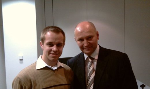 Jan Jakubík (2012) po boku Radima Passera